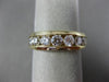 ESTATE LARGE 1.61CT DIAMOND 14KT YELLOW GOLD 7 STONE CHANNEL ANNIVERSARY RING