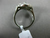 ESTATE WIDE .54CT DIAMOND 14KT WHITE GOLD 3D OPEN FILIGREE MILGRAIN FLOWER RING