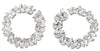 12.9CT DIAMOND 18KT WHITE GOLD 3D MARQUISE SHAPE & ROUND FLOWER HANGING EARRINGS