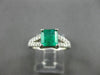 ESTATE 1.33CT DIAMOND & AAA EMERALD 14K WHITE GOLD LUCIDA ENGAGEMENT RING #22247