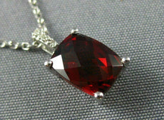 ESTATE 1.51CT DIAMOND & AAA GARNET 14KT WHITE GOLD CUSHION CUT FLOATING EARRINGS