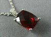 ESTATE 1.51CT DIAMOND & AAA GARNET 14KT WHITE GOLD CUSHION CUT FLOATING EARRINGS