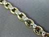 ANTIQUE .50CT DIAMOND 14K WHITE & YELLOW GOLD 3D LINK HANDCRAFTED BRACELET #227