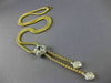 ESTATE .72CT DIAMOND & AAA SAPPHIRE 14K YELLOW GOLD FLOWER LARIAT NECKLACE 21669