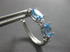 1.40CT DIAMOND & AAA BLUE TOPAZ 14K WHITE GOLD OVAL & ROUND HOOP EARRINGS #27919