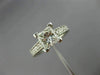 ESTATE 1.27CT DIAMOND PLATINUM 3D FILIGREE HEART MILGRAIN ENGAGEMENT RING #25486