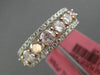 ESTATE 1.95CT WHITE & PINK DIAMOND 18K WHITE GOLD SEMI ETERNITY ANNIVERSARY RING
