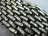ESTATE EXTRA LARGE 35.47CT DIAMOND & AAA SAPPHIRE 18K BLACK GOLD TENNIS BRACELET