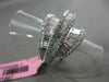 ESTATE LARGE 3.08CT ROUND & BAGUETTE DIAMOND 18KT WHITE GOLD MULTI ROW DOME RING