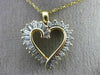 ESTATE .26CT DIAMOND 14KT YELLOW GOLD 3D CLASSIC SOLITAIRE HEART PENDANT #1760