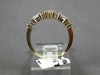 ESTATE .42CT ROUND & BAGUETTE DIAMOND 14KT WHITE GOLD 3D ANNIVERSARY RING #1050