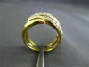 ESTATE WIDE 1.40CT DIAMOND 18KT YELLOW GOLD 2 ROW INSERT RING E/F VVS #10033