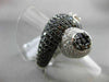 ESTATE LARGE 3.00CTW BLACK & WHITE DIAMOND 18KT WHITE GOLD YIN & YANG FUN RING
