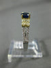 .85CT WHITE & FANCY YELLOW DIAMOND & SAPPHIRE 18KT TWO TONE GOLD ENGAGEMENT RING