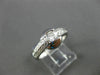 ESTATE WIDE .62CT ROUND DIAMOND 14K WHITE GOLD SEMI BEZEL FRIENDSHIP RING #11011