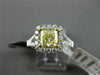 ESTATE 1.76CT GIA FANCY YELLOW DIAMOND 18K TWO TONE GOLD CLASSIC ENGAGEMENT RING