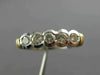 ESTATE .45CT DIAMOND 14KT 2 TONE GOLD SEMI BEZEL WEDDING ANNIVERSARY RING #18828