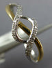 ESTATE .06CT DIAMOND 14KT WHITE AND YELLOW GOLD 3D CLASSIC INFINITY LOVE RING