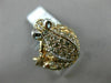 ESTATE LARGE 1.20CT DIAMOND & AAA RUBY 18KT ROSE GOLD 3D ETOILE HAPPY FROG RING
