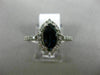 LARGE 1.08CT DIAMOND & AAA MARQUISE SAPPHIRE 14K WHITE GOLD HALO ENGAGEMENT RING