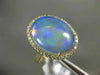 LARGE 7.80CT DIAMOND & AAA OPAL 14KT YELLOW GOLD CLASSIC OVAL DOUBLE HALO RING