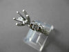 ESTATE WIDE .75CT DIAMOND 14KT WHITE GOLD PAVE SEMI MOUNT ENGAGEMENT RING #14998