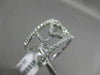 ESTATE WIDE .71CT DIAMOND 18KT WHITE GOLD 3D OPEN FLOWER FUN DOUBLE LOVE RING