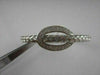 ESTATE WIDE FILIGREE MESH DIAMOND 14K WHITE GOLD BANGLE