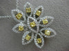 ESTATE EXTRA LARGE 2.41CT WHITE & FANCY YELLOW DIAMOND 18K TWO TONE GOLD PENDANT