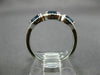 ESTATE .67CT DIAMOND & AAA SAPPHIRE 14K WHITE GOLD HALO WEDDING ANNIVERSARY RING