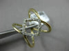 ESTATE WIDE .22CT DIAMOND 14KT YELLOW GOLD X OPEN CRISS CROSS INFINITY LOVE RING