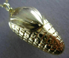 ANTIQUE LARGE 14K YELLOW GOLD CLASSIC CORN STALK HUSK PENDANT #20849