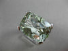 ESTATE EXTRA LARGE 15.22CT DIAMOND & AAA GREEN AMETHYST 14KT WHITE GOLD 3D RING