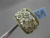 ESTATE LARGE 2.12CTW FANCY YELLOW & WHITE DIAMOND 18KT YELLOW GOLD FLOWER RING