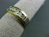 ESTATE .46CT DIAMOND 14KT TWO TONE GOLD 3D CHANEL ANNIVERSARY WEDDING RING #1312