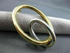ESTATE LARGE 14KT WHITE & YELLOW GOLD OVAL ABSTRACT BROOCH PIN BEAUTIFUL! #22513