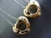 ESTATE LARGE 1.30CT DIAMOND 14KT TWO TONE GOLD 3D FLOWER HEART HANGING EARRINGS