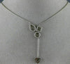 ESTATE .37CT DIAMOND 18KT WHITE GOLD 3D MULTI SHAPE LARIAT FUN NECKLACE