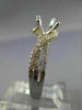 ESTATE .50CT DIAMOND 14K WHITE & YELLOW GOLD INFINITY SEMI MOUNT ENGAGEMENT RING