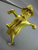 ESTATE LARGE .20CT AAA RUBY & SAPPHIRE 18K YELLOW GOLD 3D SCARECROW BROOCH PIN