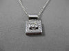 ESTATE LARGE .88CT DIAMOND 14KT WHITE GOLD SQUARE HALO SOLITAIRE PENDANT #16028