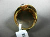 ESTATE WIDE 2.85CT DIAMOND & ORANGE SAPPHIRE 18KT ROSE GOLD CRISS CROSS FUN RING