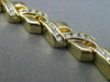 ESTATE WIDE 5CT DIAMOND 14KT YELLOW GOLD 3D CRISS CROSS V SHAPE TENNIS BRACELET