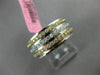 ESTATE WIDE .84CT DIAMOND 18K TRI COLOR GOLD MULTI ROW ETERNITY ANNIVERSARY RING