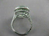 ESTATE 8.40CT DIAMOND & AAA GREEN AMETHYST 14KT WHITE GOLD PEAR HALO RING #21605