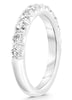 1.0CT DIAMOND 14KT WHITE GOLD 3D ROUND SEMI ETERNITY WEDDING ANNIVERSARY RING
