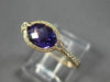 ESTATE 1.28CT DIAMOND & AAA AMETHYST 14KT ROSE GOLD SEMI ETERNITY FILIGREE RING