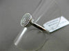 ESTATE WIDE .15CT ROUND DIAMOND 14K WHITE GOLD 3D OVAL CLASSIC PAVE RING FG VSSI