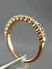 ESTATE .43CT DIAMOND 14KT ROSE GOLD 3D SEMI ETERNITY WEDDING ANNIVERSARY RING