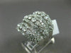 ESTATE EXTRA LARGE 3.75CT DIAMOND 18KT WHITE GOLD MULTI ROW ETOILE COCKTAIL RING